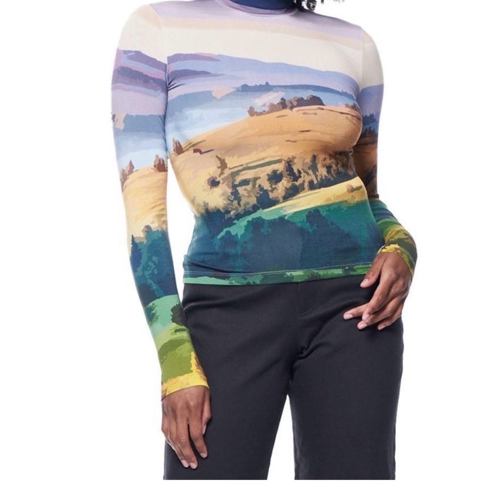 The Kit Mountain Postcard Pullover Multicolor Turtleneck Size S - Picture 12 of 12